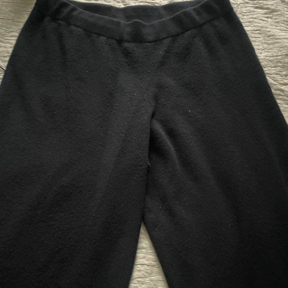 J.Crew featherweight cashmere cropped wide leg elastic waistband pants lounge